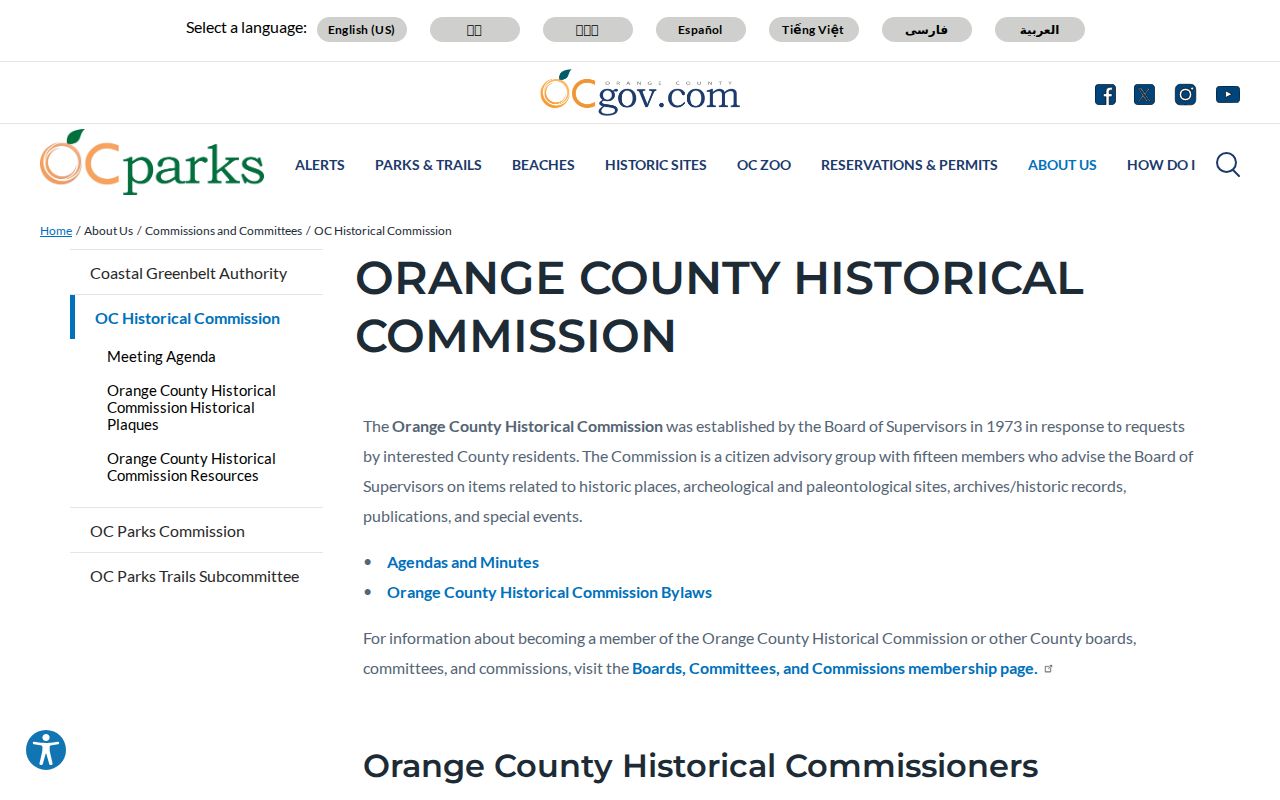 Rancho Santa Margarita previous residents Orange County historical records